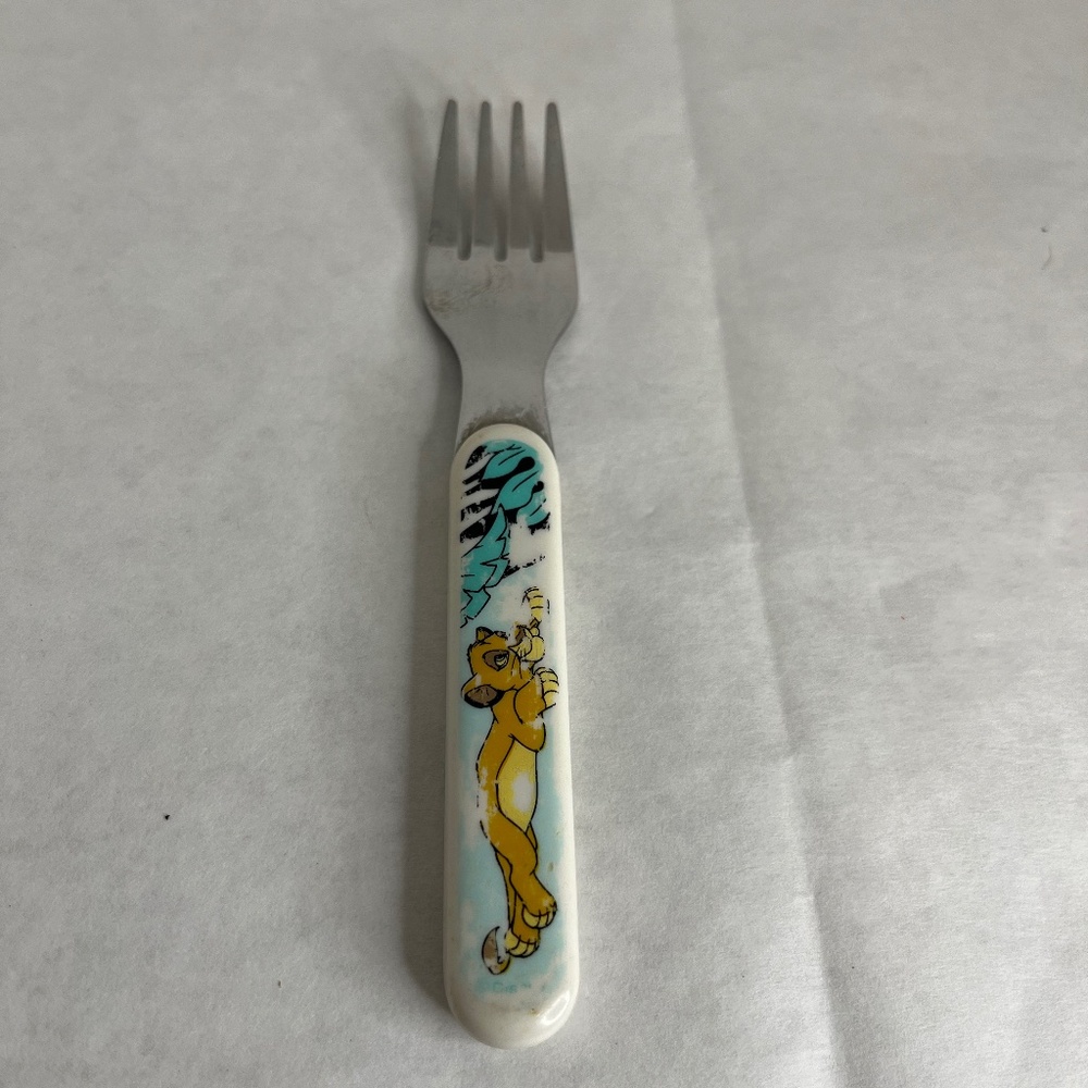 Disney Lion King Fork Vintage Flatware Childrens Simba Toddler Taiwan